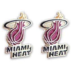 Miami Heat NBA Post Stud Logo Earring Set  