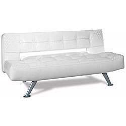 Modern Leatherette Futon Sofa Bed  