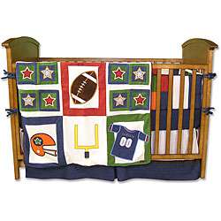 Trend Lab Football 6 piece Crib Bedding Set  