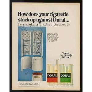  1972 Doral Cigarette Compare The Filters Print Ad (8220 