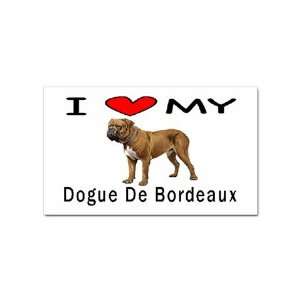  I Love My Dogue de Bordeaux Rectangular Sticker 