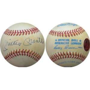  Mickey Mantle Signed Ball   ?   Autographed Baseballs 
