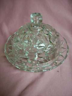 Beautiful Star Of David Crystal Dome Butter Dish  