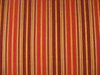 YARDS red multi colored stripe decorator and upho