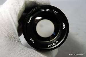 Pentax Vivitar VMC 135mm f2.8 lens manual focus PK M with haze  