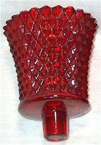 Vintage Ruby Red Hobnail Glass Candle Sconce Holder  