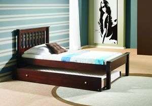 Contempo Bed Cappuccino w/ optional Drawers or Trundle  