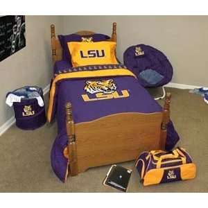 LSU Fighting Tigers Bed in a Bag (Full/Queen)   NCAA College Athletics 