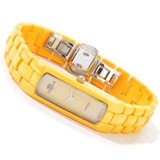   ON8045 L Womens Ceramica Amor Collection Petite Yellow Ceramic Watch