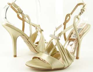   MISCHKA RUBY Ivory Gold WEDDING EVENING Womens Shoes Sandals 9.5