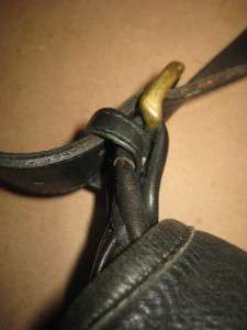 COACH Vintage Dark Green Leather Saddle Bag Hobo Satchel Slim Purse 