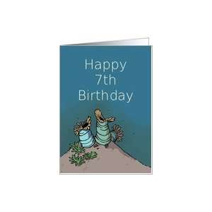  Happy 7th Birthday / Sea Anemone Card Toys & Games