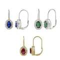   silver gemstone leverback earrings today $ 24 99 4 5 4 