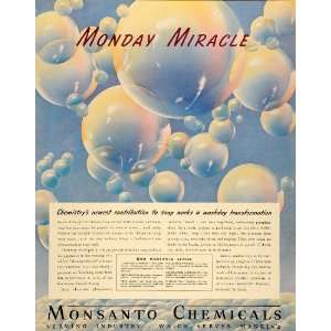 1939 Ad Monsanto Chemicals Industry Soap Washing Clean   Original 