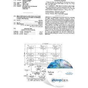 NEW Patent CD for REAL TIME DIGITAL SPECTRUM ANALYZER UTILIZING THE 