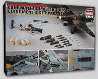 LUFTWAFFE FIGURES, ACCESSORIES   128pc Hasegawa #36009  