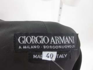 GIORGIO ARMANI Dark Green Silk Button Up Blazer Sz 40  