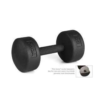 York Barbell 20 lb Legacy Solid Professional Round Dumbbell  