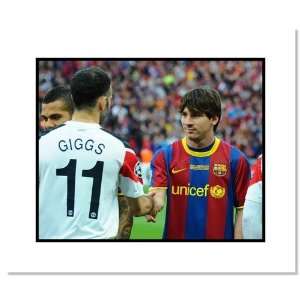  Lionel Messi FC Barcelona Soccer Double Matted 8x10 