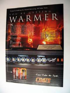Crate Blue Voodoo Guitar Amp Amplifier 1996 print Ad  