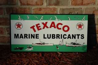 OLD STYLE TEXACO MOTOR OIL GASOLINE MARINE OUTBOARD LUBRICANT FLANGE 
