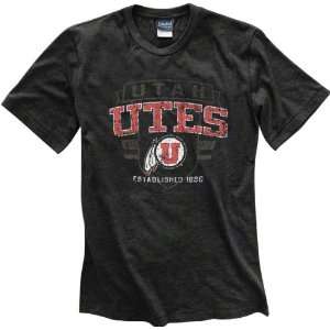  Utah Utes Black Router Heathered Tee