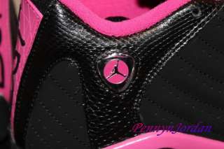 Nike Air Jordan 14 XIV GS Retro Black/Pink Rose 467798 012 Boys Girls 