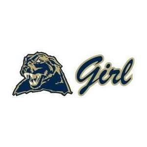  UNIVERSITY OF PITTSBURGH PANTHER LOGO WITH GIRL TEXT DECAL 