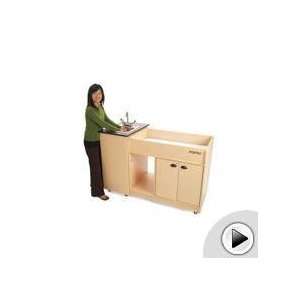   Portable Hygienic Changing Table with Laminate Top and Stainless Basin