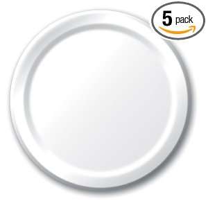 Creative Converting 8.75 Diameter Round Paper Dinner Plates, White 