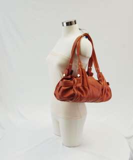 Makowsky Dark Orange Montague Satchel Handbag Bag Retail $258 SALE 