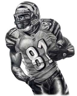 TERRELL OWENS LITHOGRAPH POSTER PRINT IN BENGALS JERSEY  