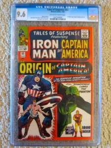   63 MARVEL 1965 CGC 9.6 NM+ 1st S.A. ORIGIN Captain America  