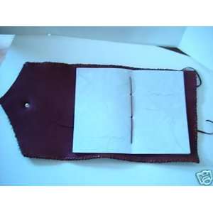   Custom Buffalo leather journal cover beaver tail flap