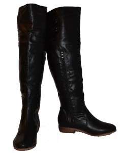 Womens Thigh High Boots, FLATS in BLACK, BROWN, Buckles, FAST SHIP 