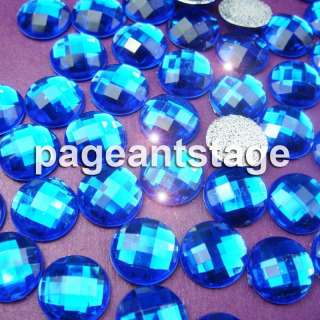 50pcs 1cm Royal Blue RHINESTONES National Pageant Dress  