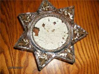 ABRAHAM LINCOLN C.LATE 1860S GLASS STAR SHAPED PAPERWEIGHT  