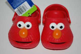   NWT NEW POLLIWALKS ELMO RED shoes clogs 3D sandals 6 7 8 9 10 toddler