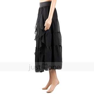   Style Chiffon Elegant Lotus Leaf Summer Long Maxi Skirt/ Dress  