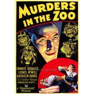Murders in the Zoo Poster 27x40 Lionel Atwill Kathleen Burke Charlie 