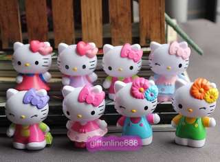 8pcs Hello Kitty figure Figurine toy doll Collect 6cm  