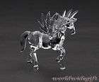 pegasus hand blown art glass crystal figurine horse 