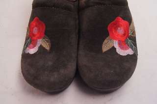 Dansko Slides Clogs Brown Flower 37 7 Womens Casual Shoes  