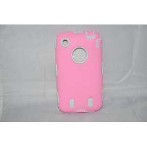  Body Armor for iPhone 3G / 3GS   Light Pink & White 