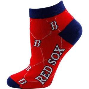  Boston Red Sox Ladies Red Diamond Ankle Socks Sports 