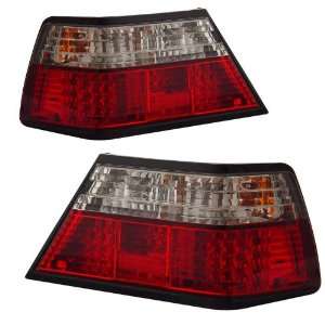  1985 1993 Mercedes Benz W124 KS LED Red/Clear Tail Lights 