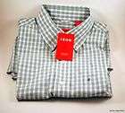 IZOD Mens 100% Cotton Safari Green Casual Shirt Small NWT 319