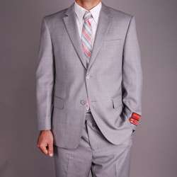 Mantoni Mens Light Grey Wool 2 button Suit  
