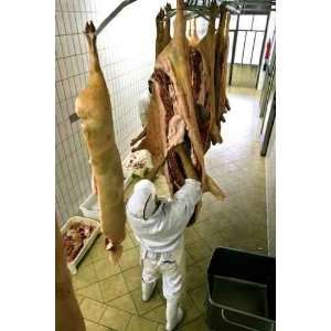  Butcher in Meat Industry Interior   Peel and Stick Wall 