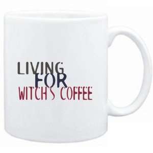  Mug White  living for Witchs Coffee  Drinks Sports 